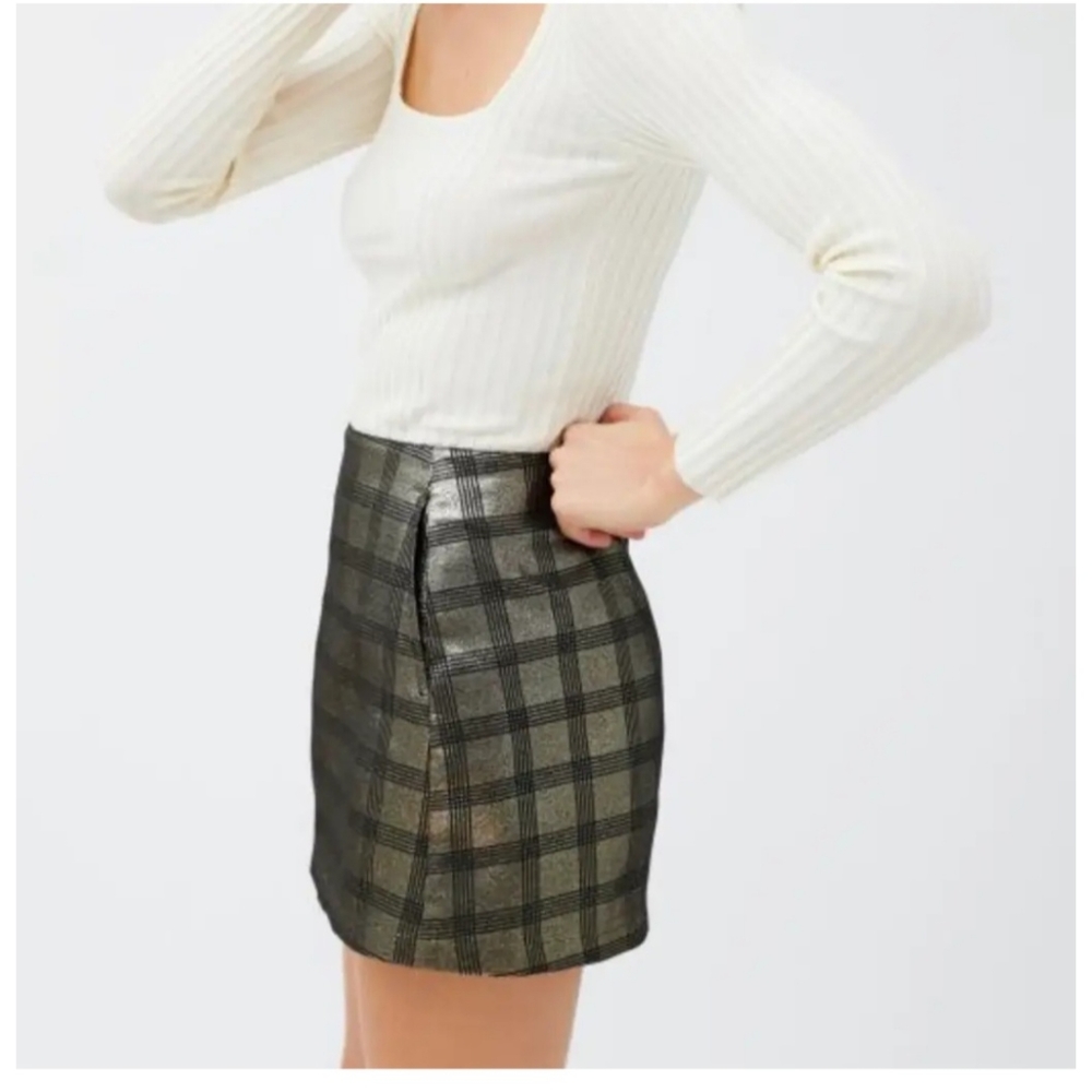 Urban Outfitters Jackie Paid Pelmet Mini Skirt NWT size M - Picture 2 of 4